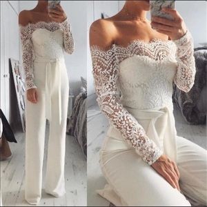 Sexy Lace Sleeve Jumpsuit